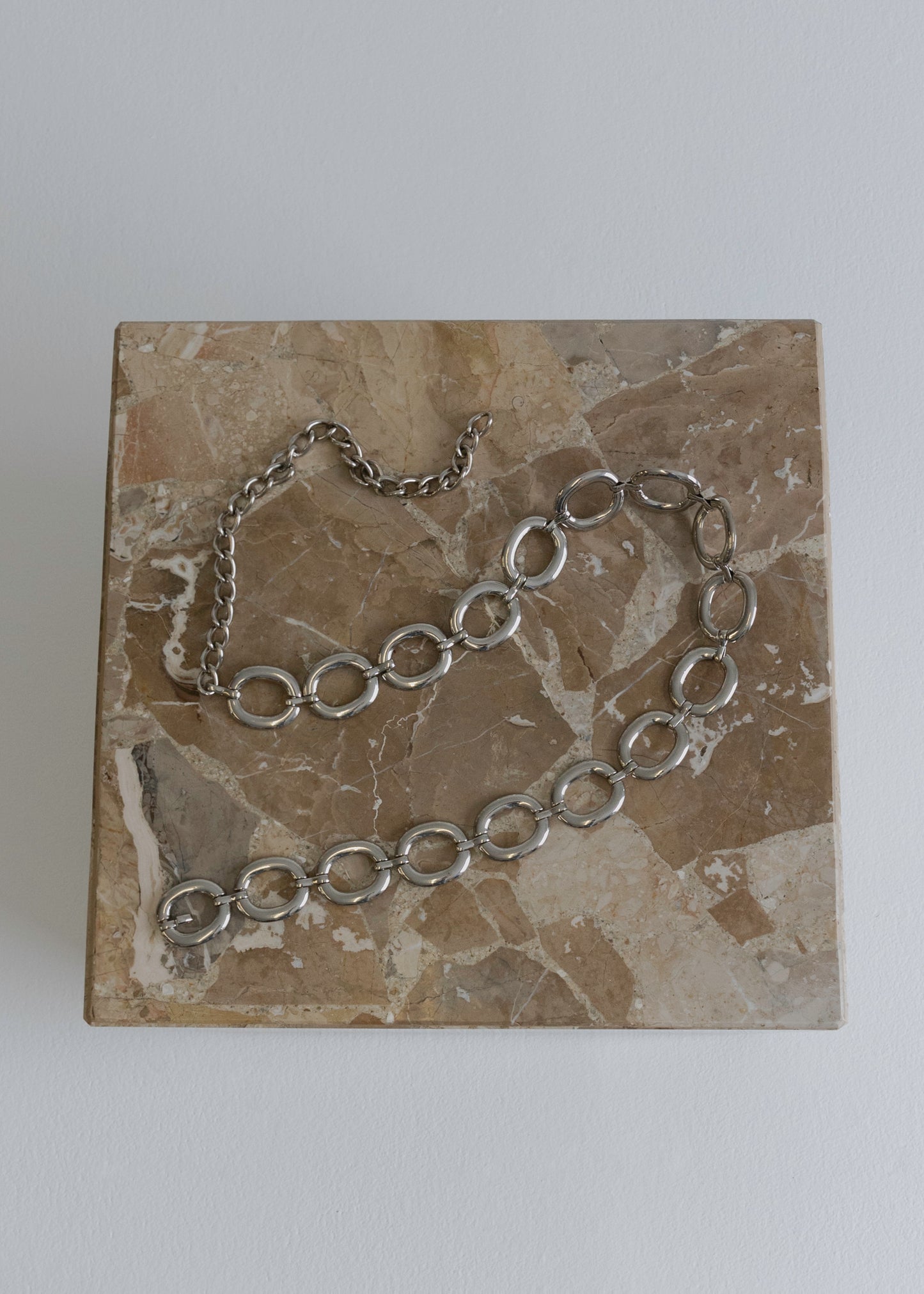 Silver "O" Metal Chain Belt