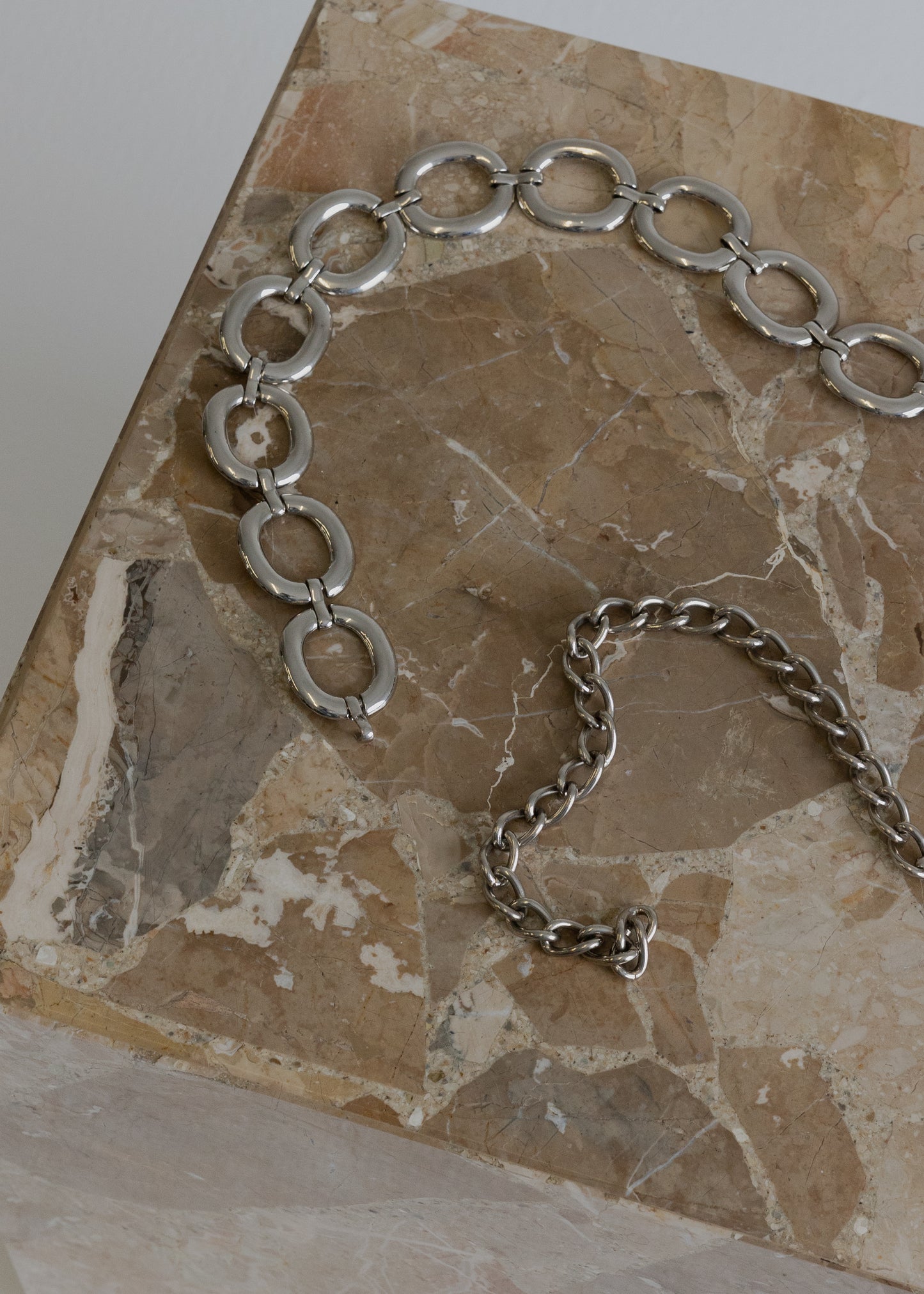 Silver "O" Metal Chain Belt