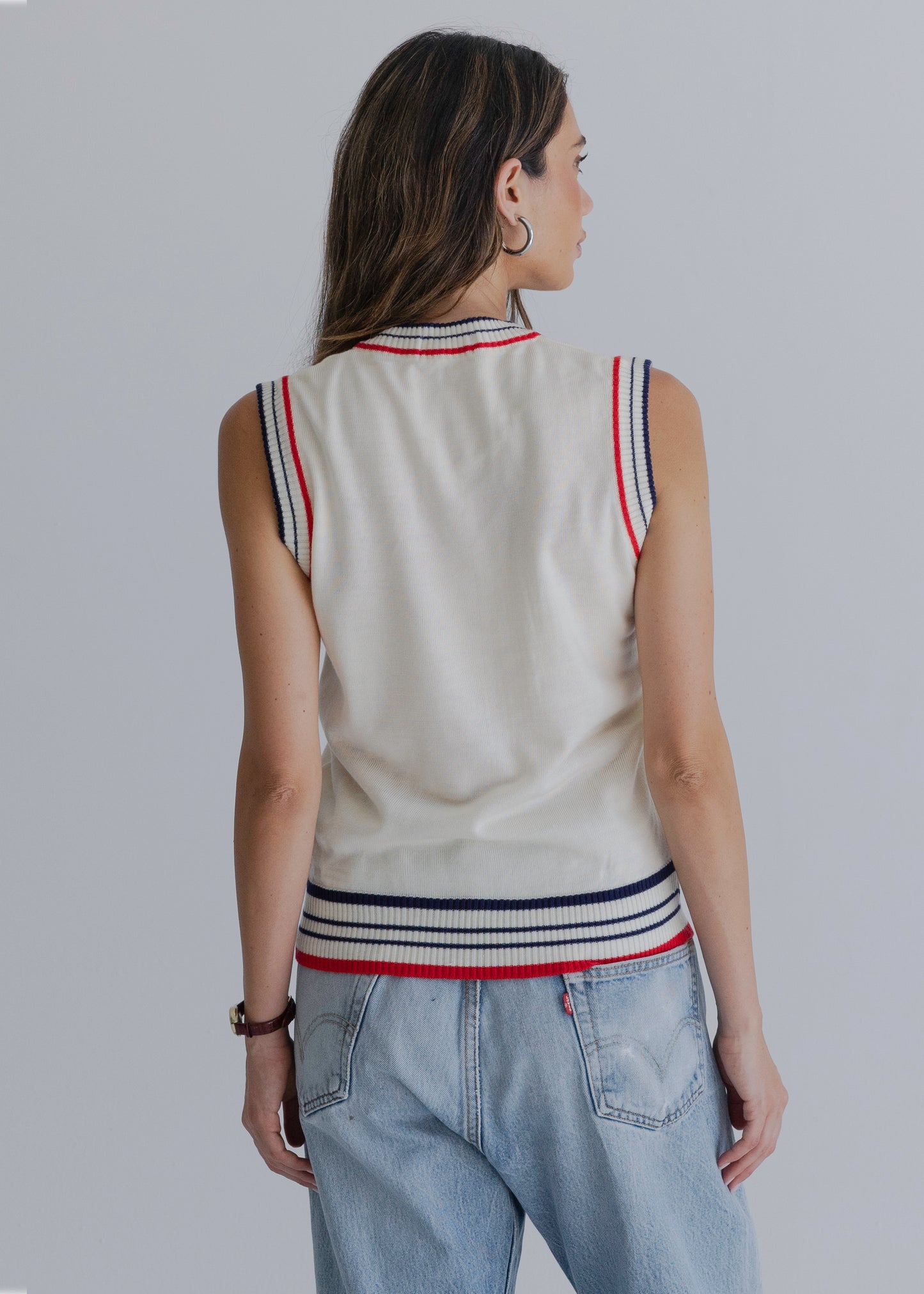 Prim and Proper Ellesse Cream Vest